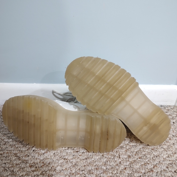 Bershka White Platform Lace Up Boots. Size 6.5 or 37 - Picture 4 of 6